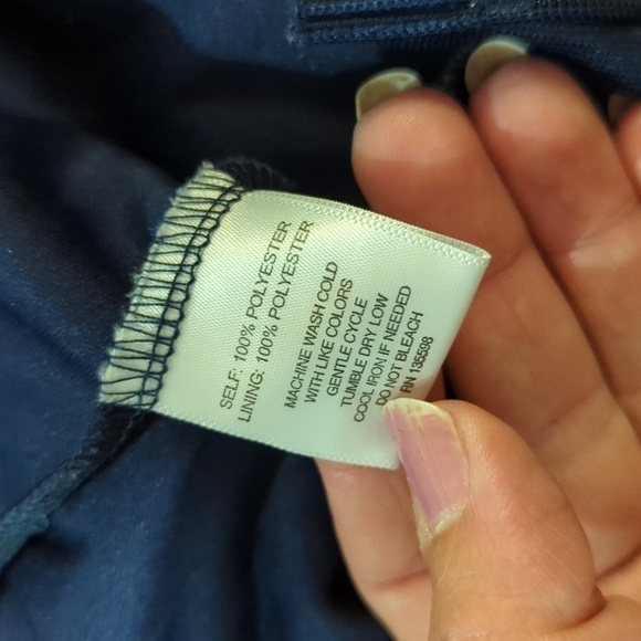 SMALL blue lace dress with lining and partial side zipper - Picture 6 of 6